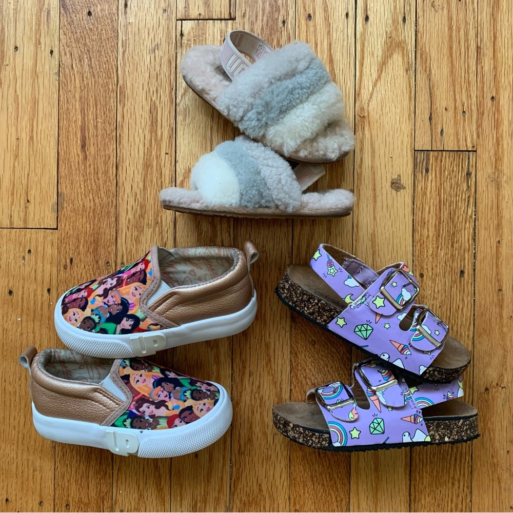 Girls Uggs Disney Princess Sneaker Bundle Of 3 Pairs All Size 7C